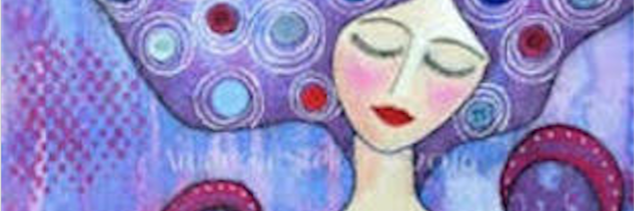 Coping With Chronic Vestibular Migraines Through Art and Creativity amanda's mixed media artwork