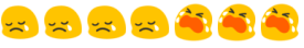 four crying emojis and three angry crying emojis