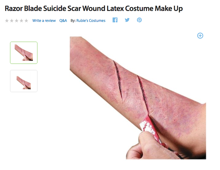 make-up that looks like a self-harm scar