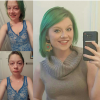 selfies of a woman with crohn's disease with and without makeup