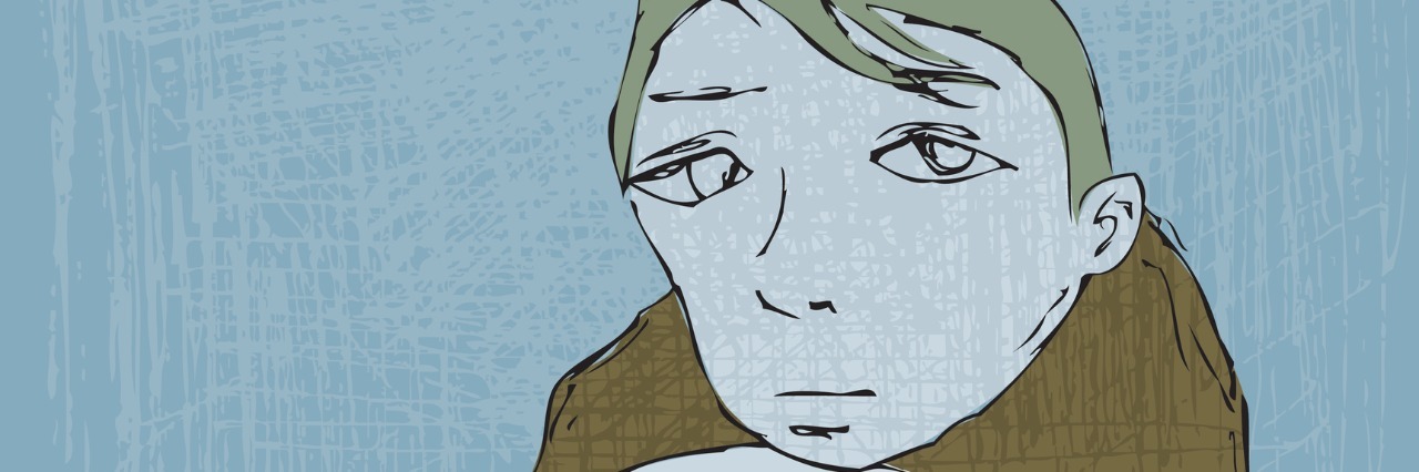 Finding Support for My Children After Their Father's Death Hand drawn animated man feeling bored