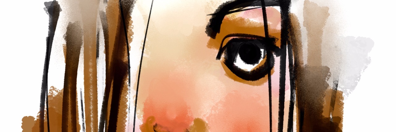 What It Feels Like to Have 'Functioning' or 'Low-Grade' Depression Woman face. watercolor illustration