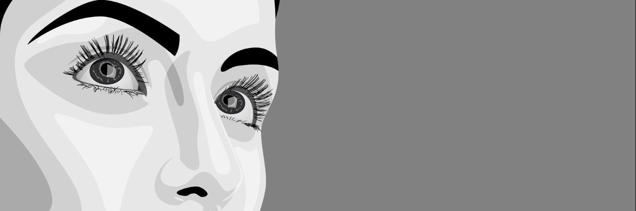 Bipolar Disorder and Unemployment: Don't Judge Me Monochrome Woman with open Eyes