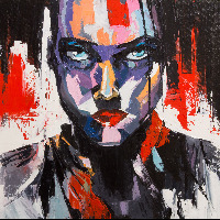 Angry woman portrait.