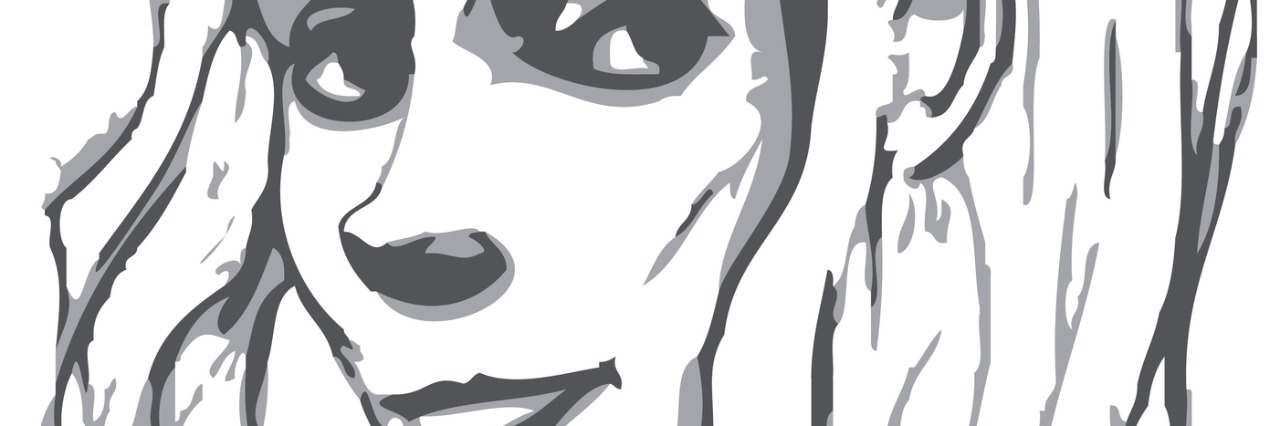 Osteogenesis Imperfecta, and the Pain Rare Disease Patients Experience Hand-drawn woman portrait. Pancil sketch imitation in vector.