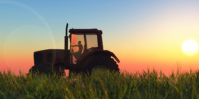 How Farming Taught Me to Live After the Suicide of a Childhood Friend a tractor riding through a wheat field at sunset