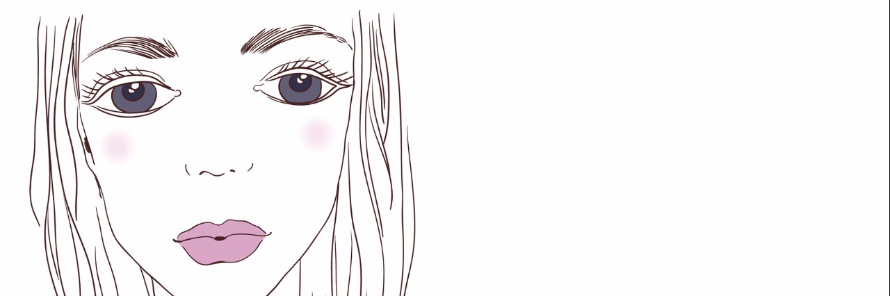 sketch of girl's eyes