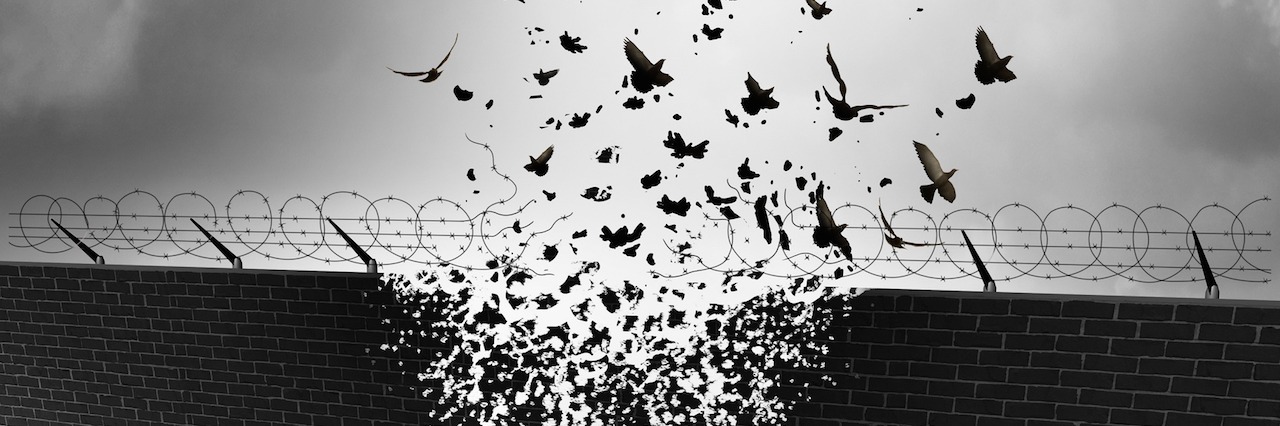 What I'm Grateful for After My Suicide Attempt birds flying out of a brick wall