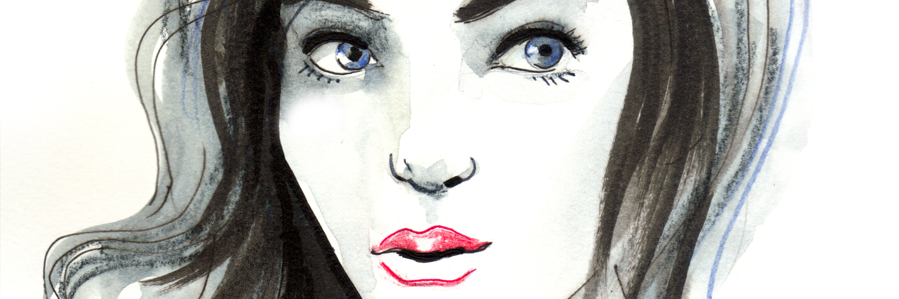 You Owe No One an Explanation of Your Conditions sketch of woman with black hair
