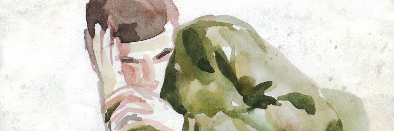 Mixed Emotions When Your Loved One Is in Eating Disorder Recovery watercolor of a young man