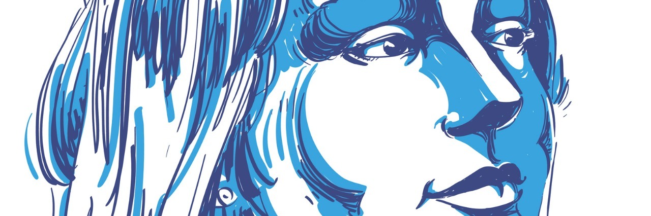 Pretending to Be OK but Wanting to Ask for Help for Depression Illustration of woman looking pensive, looking off to the side with head slightly turned