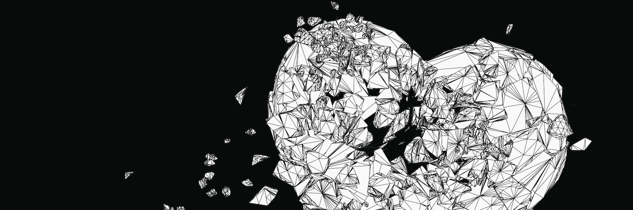 Teenage Girls Account of Living With Depression drawing of a broken heart