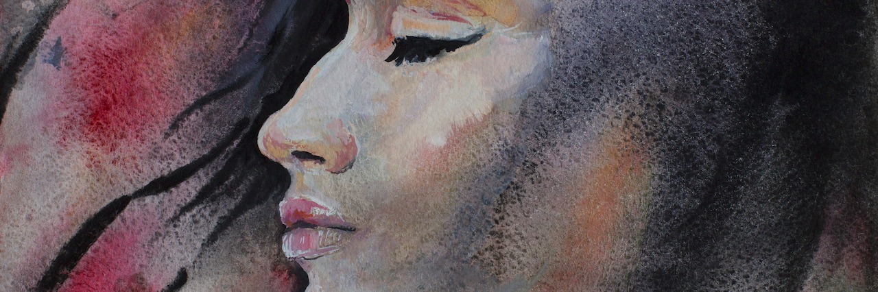 What It's Like to Have Anxiety in Your 20s painting of a woman