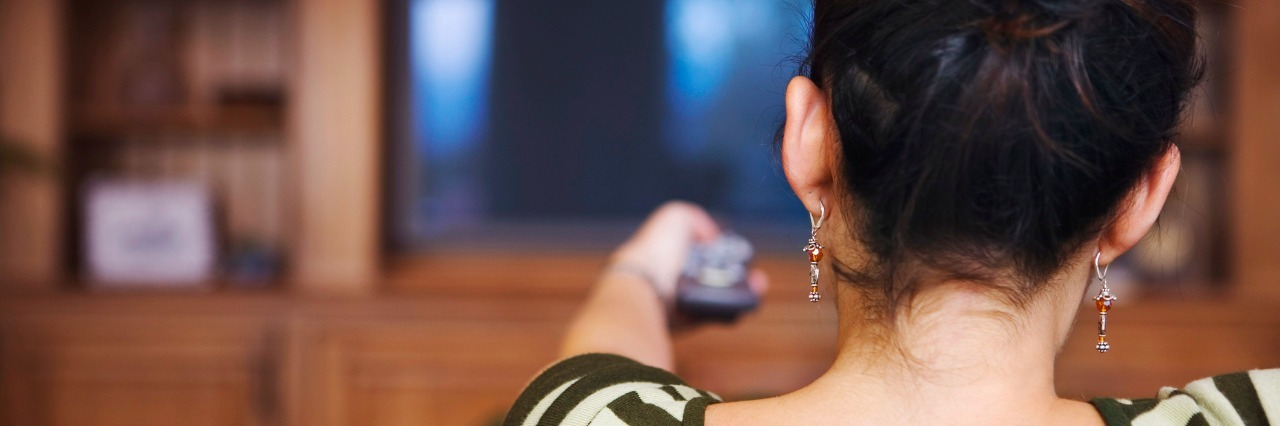 How the Presidential Election Affects My Chronic Pain Back View of Woman Watching Television