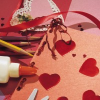 Crafting homemade Valentine's Day greeting cards