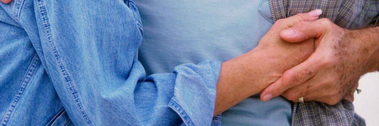 Alzheimer's and the Long Goodbye Senior couple embracing each other