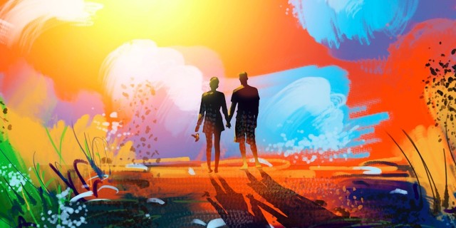 7 Things Not to Say to Someone With Terminal Cancer silhouette of couple holding hands and watching colorful sunset