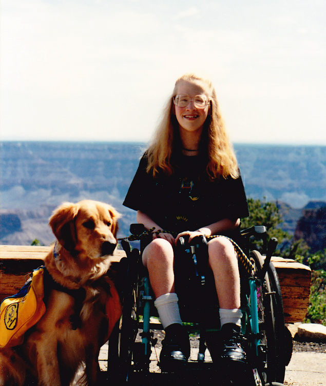 Karin at the Grand Canyon, age 14.