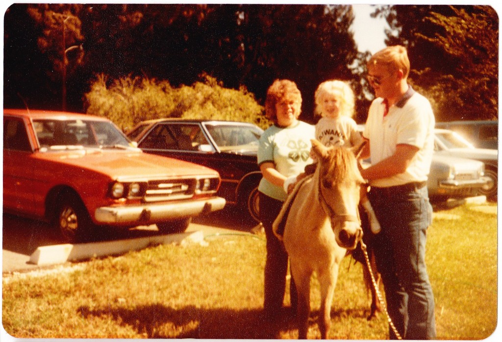 Karin horseback riding.