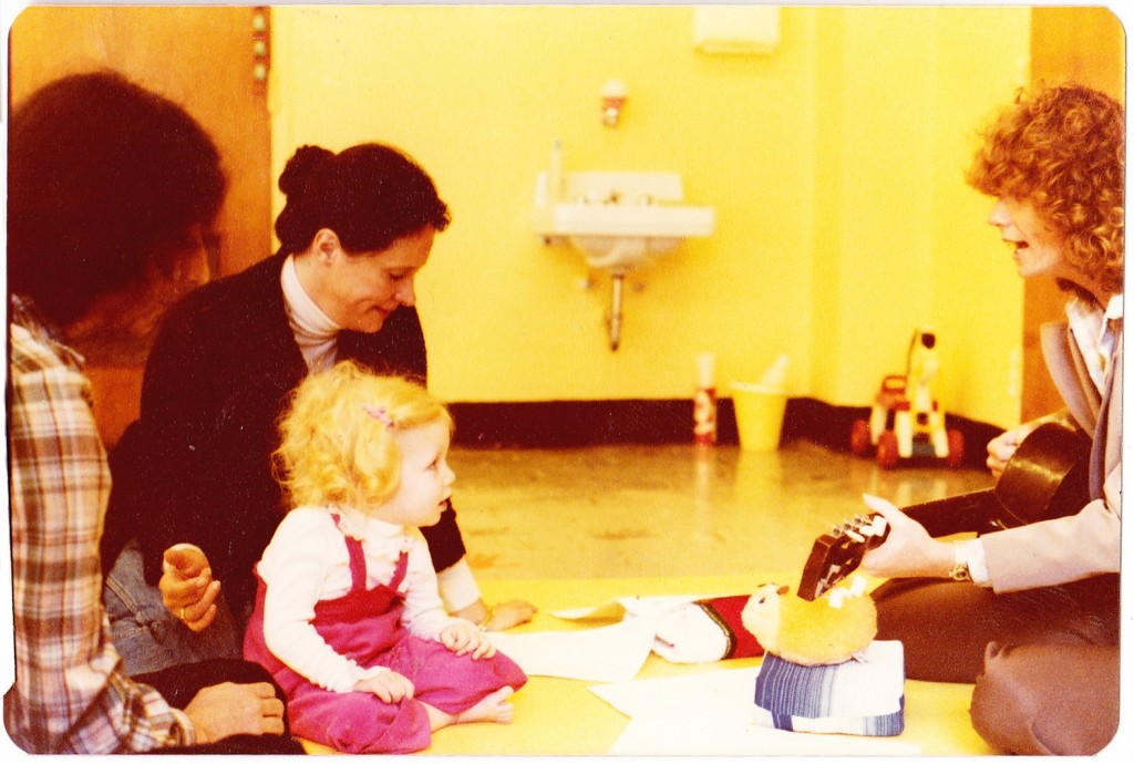 Karin at music therapy, age 3.