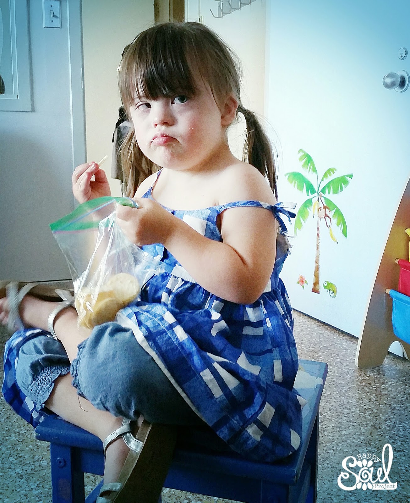 little girl eating