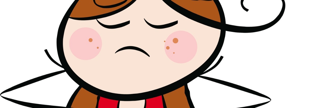 Why I Get Stubborn and How It Hurts My Lyme Disease drawing of girl with hands on hips and stubborn expression