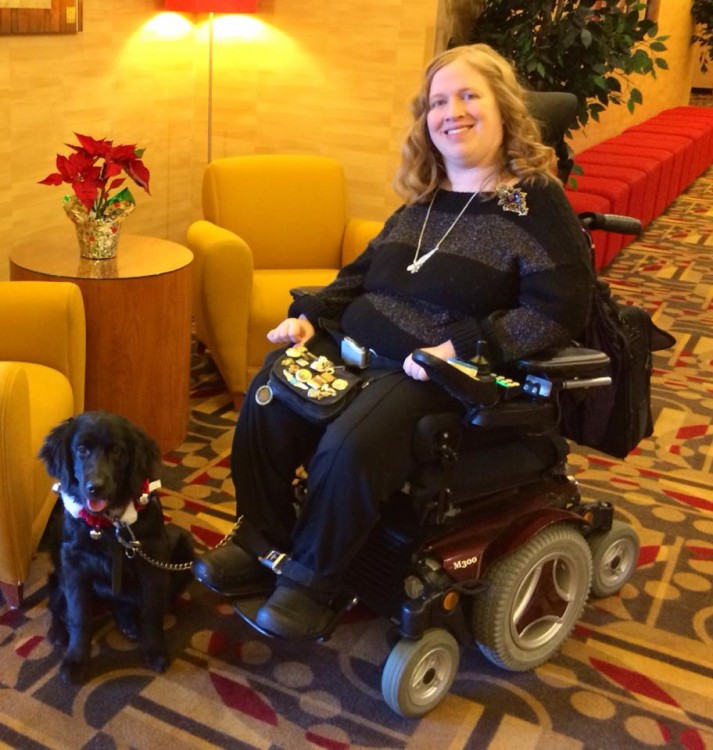 Karin and Aria at a hotel in Denver, CO in Dec. 2013.