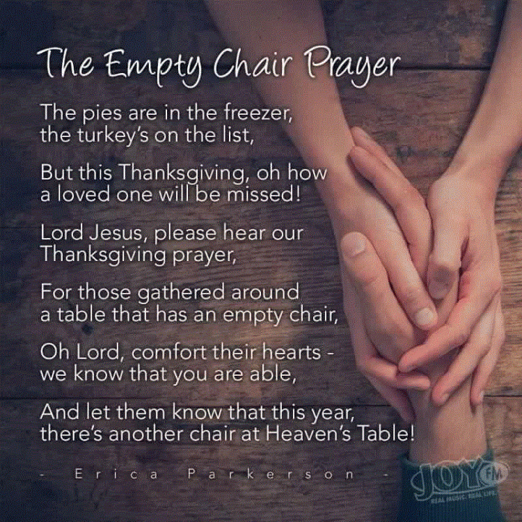 the empty chair prayer