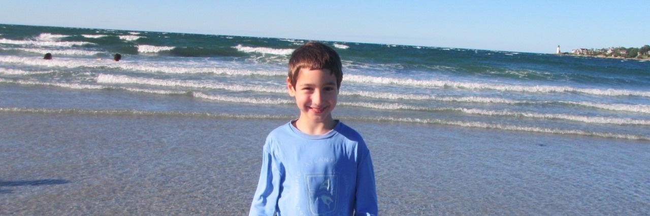 a young boy at the beach