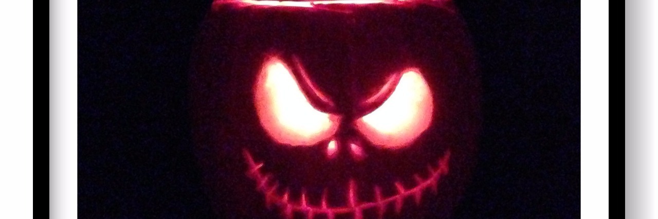 Being Proud of Little Accomplishments When You're Sick pumpkin carved like jack skellington