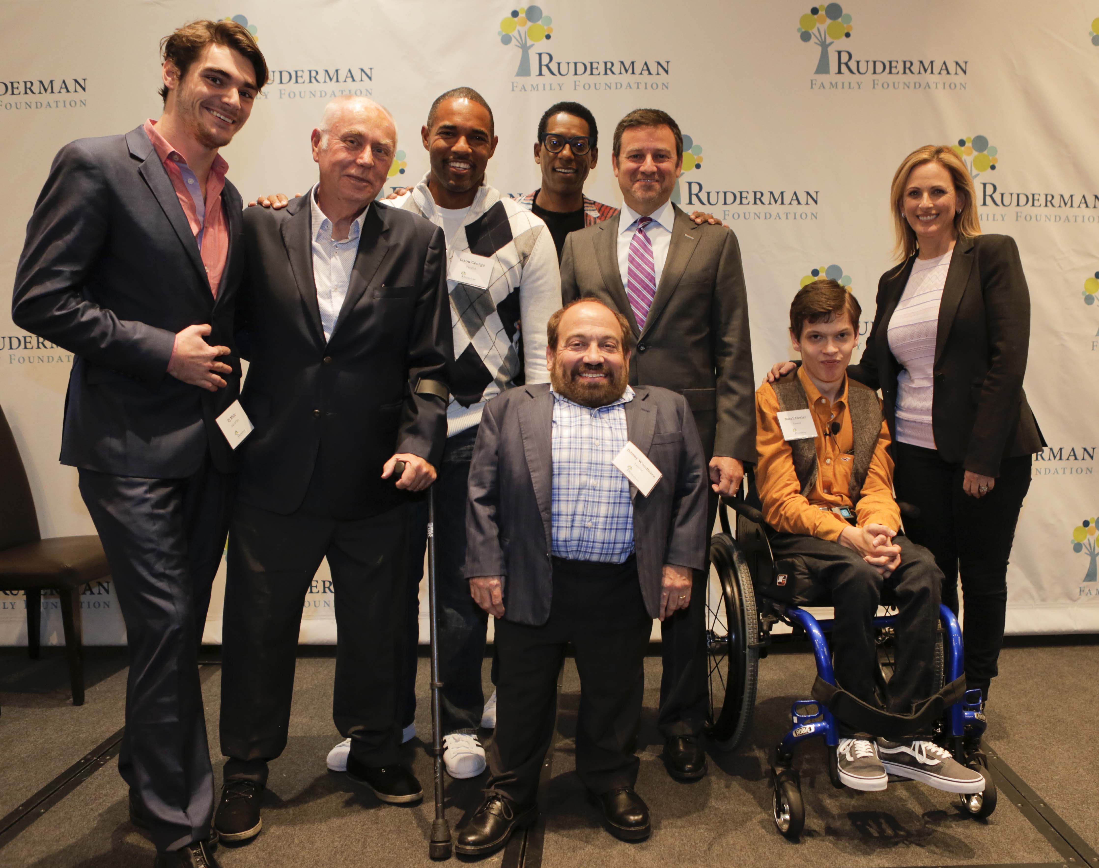 RJ Mitte, Robert David Hall, Jason George, Orlando Jones, Danny Woodburn, Jay Ruderman, Micah Fowler and Marlee Matlin Photo by Niv Shank