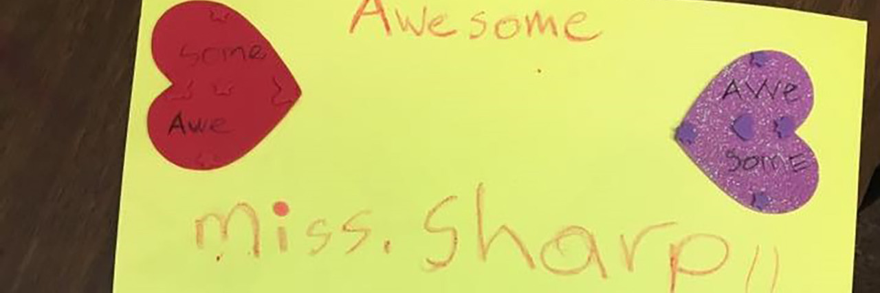 Finding Value in My Job as a Person With Cerebral Palsy Letter to Miss Sharpe from a student.