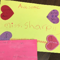 Letter to Miss Sharpe from a student.
