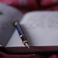 a journal and a pen