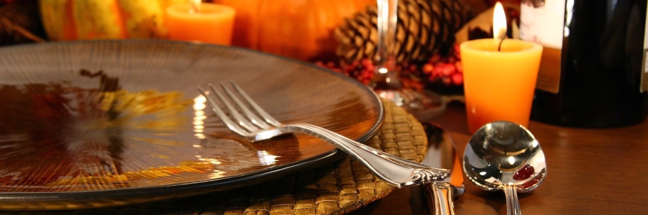Thanksgiving With Gastroparesis thanksgiving table place setting