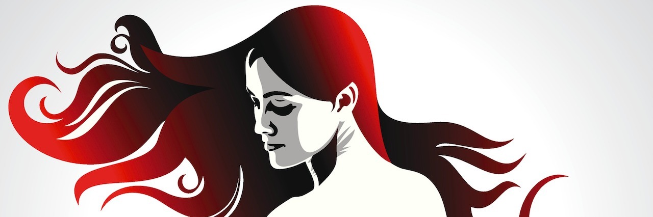 Lessons Learned After a Self-Harm Relapse Illustration of a woman with long hair
