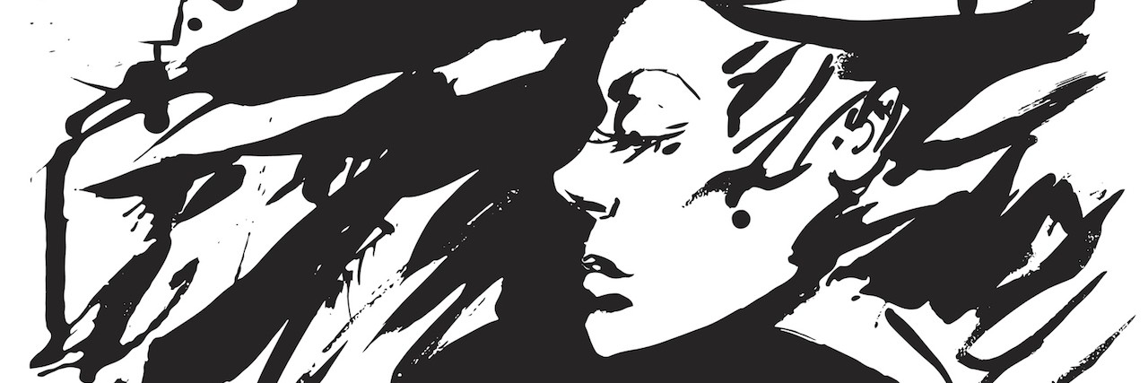 Getting Tattoos Over Self-Harm Scars as a Way to Heal illustration of a woman's profile