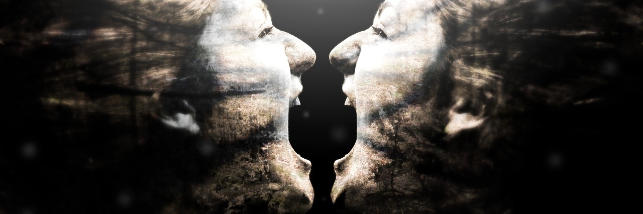 Bipolar Disorder: Learning What Triggers My Agitation two faces screaming at each other