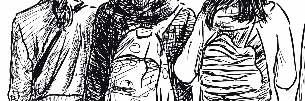 A Letter to Friends Who Help Me After I Told Them About My Anxiety Illustration of three girls walking together