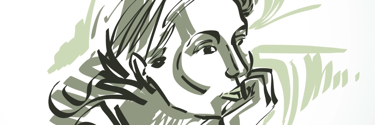 My Response to Being Excluded as an Autistic Person Illustration of woman looking to the side, with her chin resting on the palm of her hand