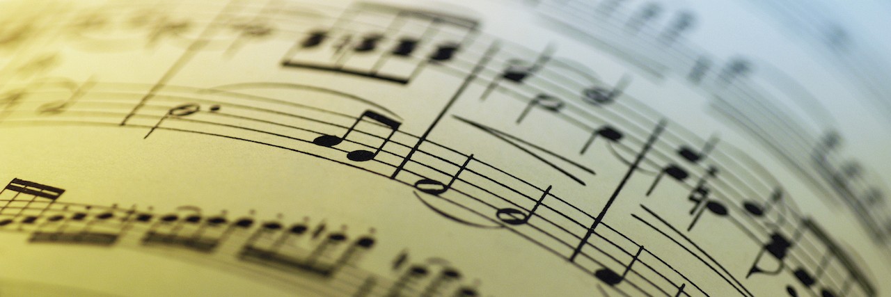 How Music Helps With Bipolar Disorder close up of sheet music