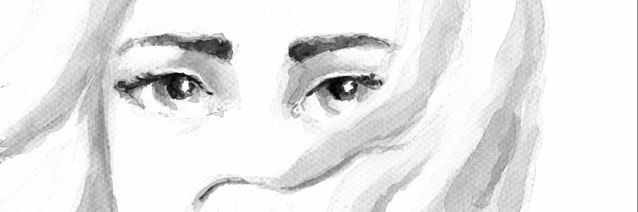 Why Autistic People May Seem Like They're Not Paying Attention to You Watercolor girl with wind hair