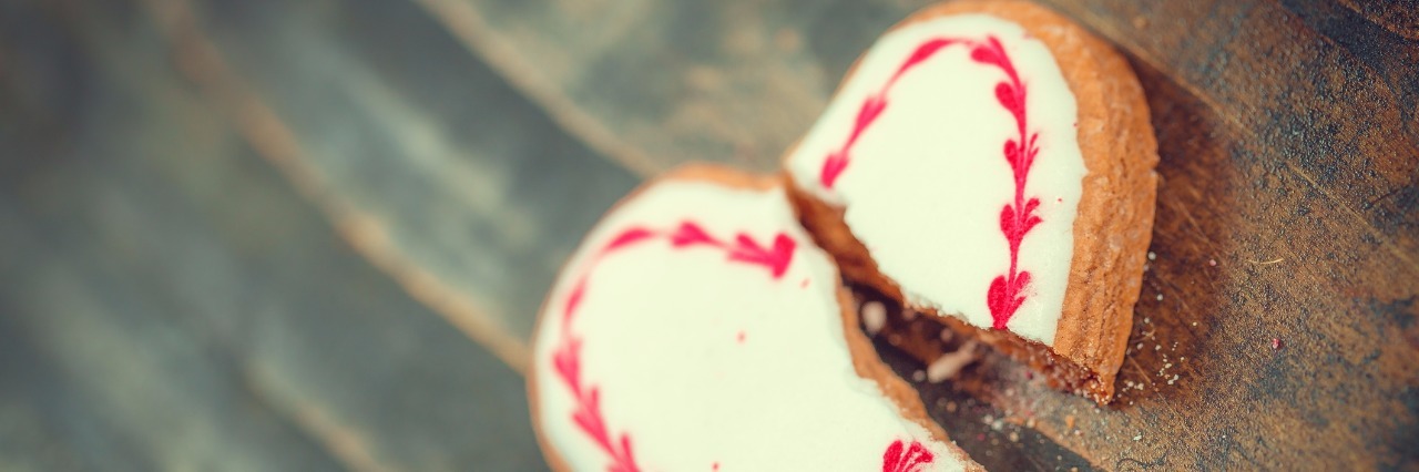 Getting Through a Breakup When You Have Mental Illness a cracked heart-shaped cookie