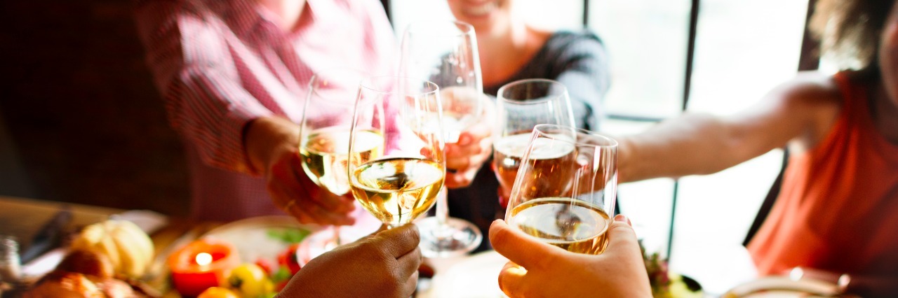 When Anxiety Strikes on a Holiday people cheers to celebrate thanksgiving holiday