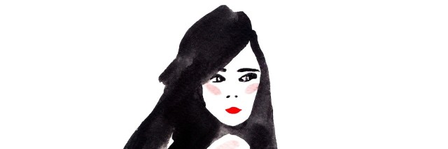 Watercolor illustration of a woman