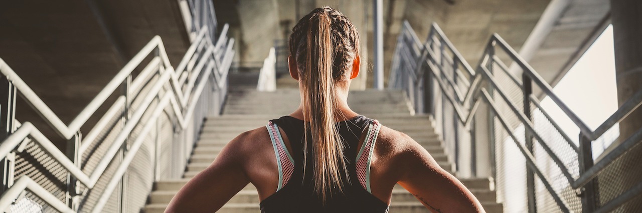 Why People With Mental Illness Are Warriors girl looking at a flight of stairs