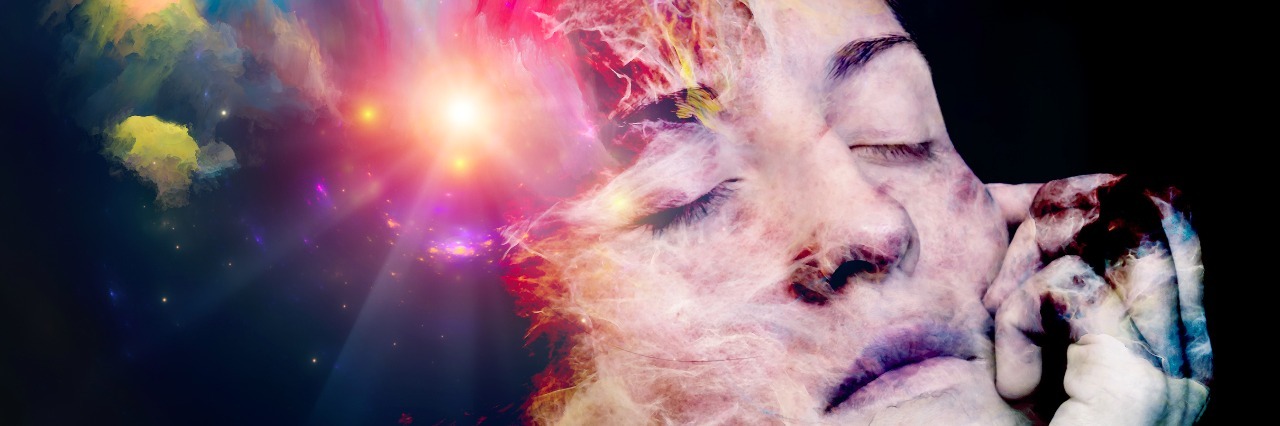 When Your Own Anxious Thoughts Frighten You Female dreaming of colorful island