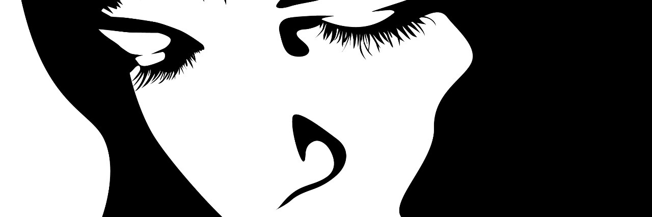 Femoral Acetabular Impingement: Reactions of Disbelief and Denial black and white illustration of woman looking down