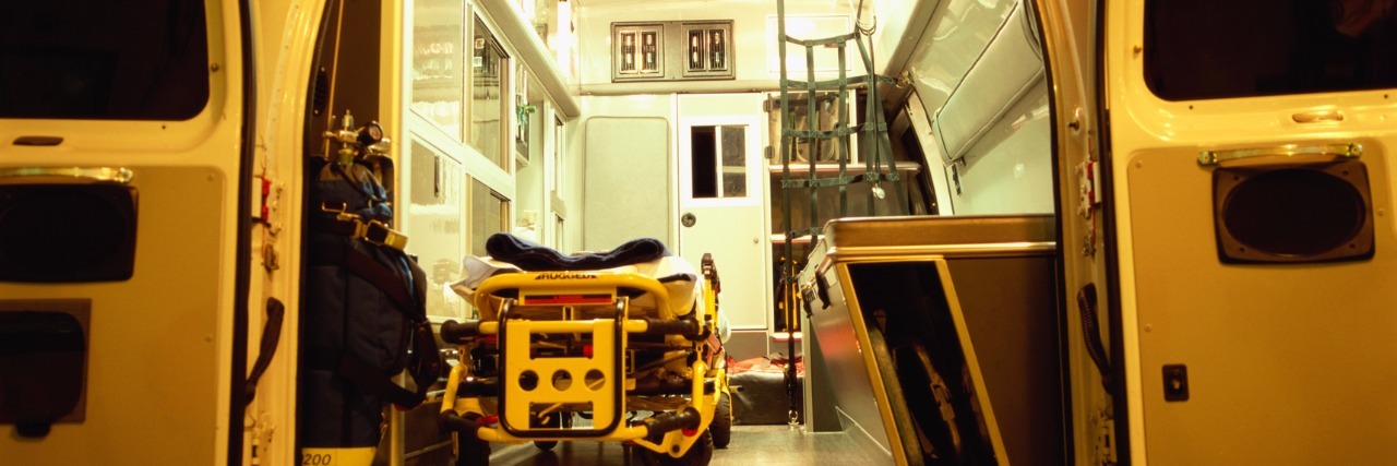 interior of an ambulance