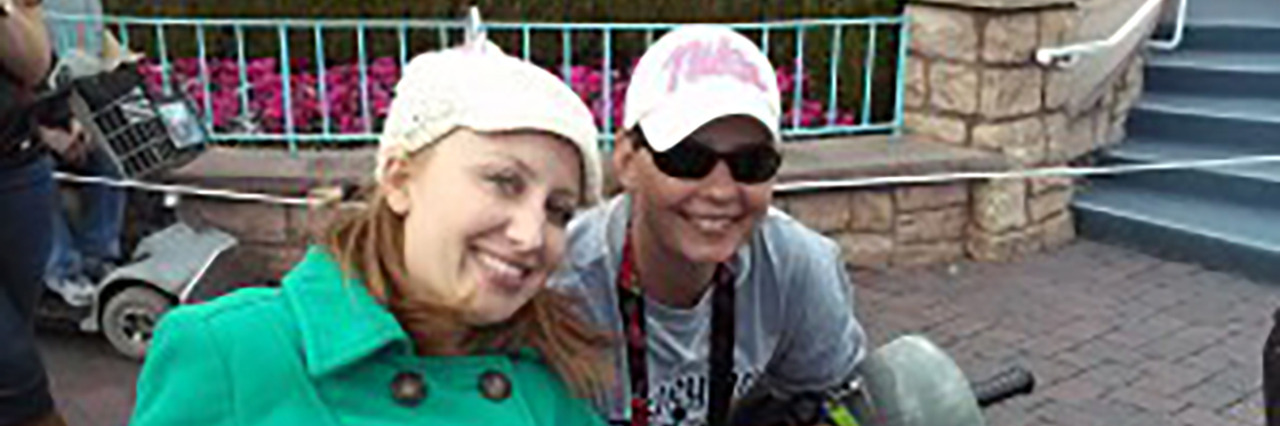 Visiting Disneyland With an Invisible Illness Kacy and Jen at Disneyland.